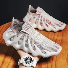 2024 verão novo estilo feminino voando tecido malha moda All-Match sapatos esportivos casuais tênis de corrida novo esti