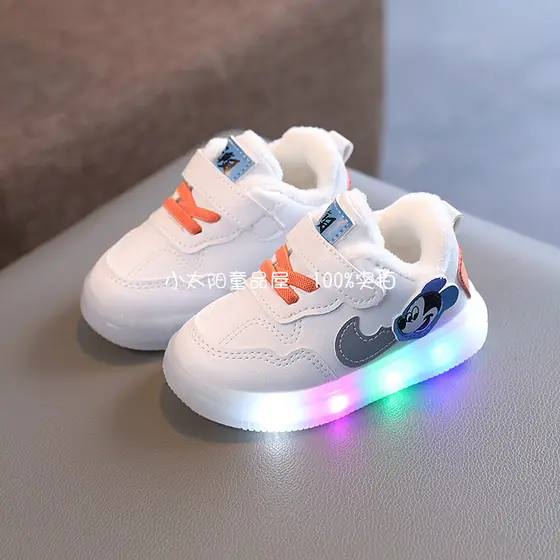 Bebê criança tênis sapatos infantis casuais outono inverno sapatos de algodão sazonal pequenos sapatos esportivos infant