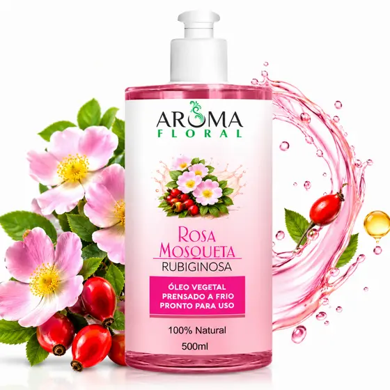 Óleo Rosa Mosqueta Rubiginosa 100% Natural Embalagem Grande 500ml