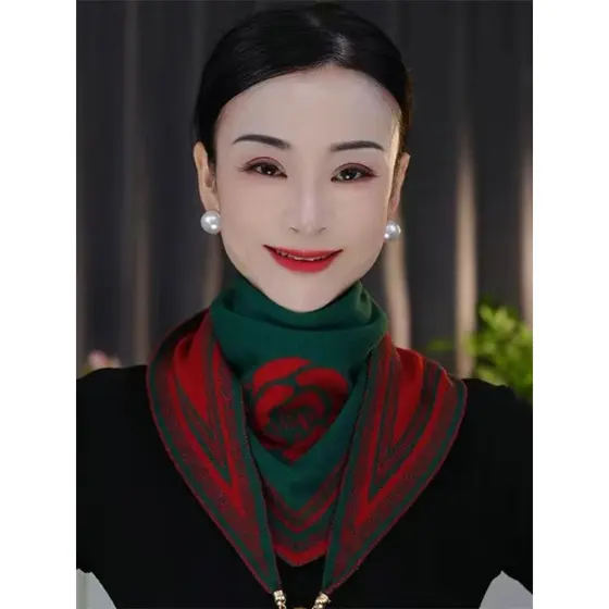 Outono inverno High-End sentimento dupla face quente fivela magnética cachecol feminino estilo mãe moda pescoço proteção