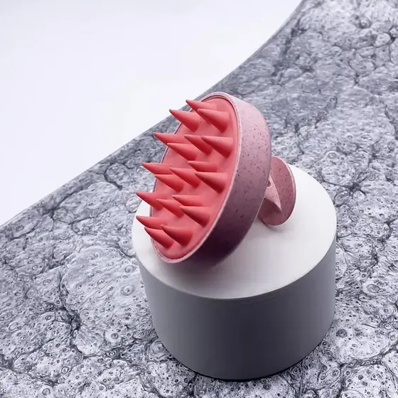 Demei shampoo escova de massagem escova de limpeza cuidados com o cabelo shampoo pente Silicone dente Pet pente couro ca
