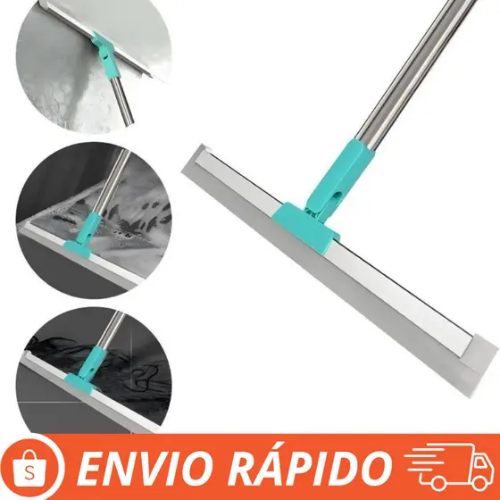 Rodo articulado de Silicone Para Limpeza de Piso Vidros Com Gancho Secos e Molhados Uso Duplo ajustavel resistente