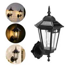 150W Luminária Arandela Solar Vintage Sensor Movimento, Prova D'água para Jardim e Muro