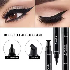 Box C/24 Pçs Dois In One Caneta Delineadora De Olhos Líquido De Vedação Rápida Doub Delineador À Prova D'água Não Mancha