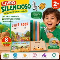 Livro Sensorial Montessori para Bebê Conhecer Animais da Fazenda e Selvagens e Desenvolver Coordenação Motora