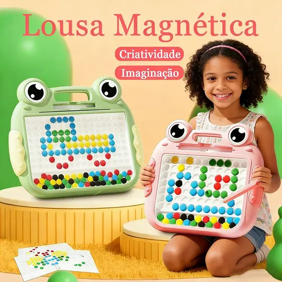 Magnética Prancheta Lousa Mágica Caneta Infantil Educativo Autismo Cartelas Rã Jacaré 14/20 Desenho