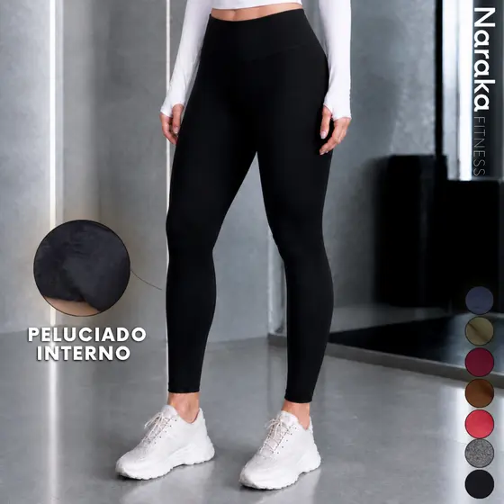 Calça Legging Flanelada Cintura Alta Zero Transparência