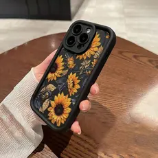 Linda Capa De Telefone De Girassóis Para iPhone 17 16 15 14 13 12 11 X XS XR 7 8 SE Pro Max Plus  Escudo de proteção ant