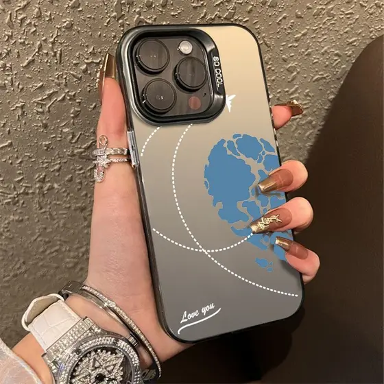 Pareja amor moda teléfono caso Capinha Para iPhone 17 16 15 14 13 12 11 X XS XR 7 8 Pro Max Plus Escudo de proteção anti