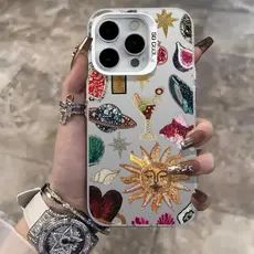 Sol con estilo Capinha Para iPhone 17 16 15 14 13 12 11 X XS XR 7 8 Pro Max Plus Escudo de proteção anti-queda