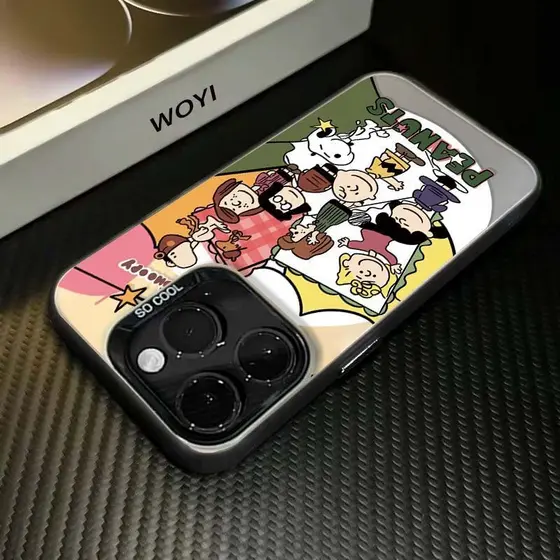 Snoopy Capinha Para iPhone15 14 13  17 16 12 11 X XS XR 7 8 Pro Max Plus Escudo de proteção anti-queda Case
