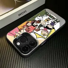 Snoopy Capinha Para iPhone15 14 13  17 16 12 11 X XS XR 7 8 Pro Max Plus Escudo de proteção anti-queda Case