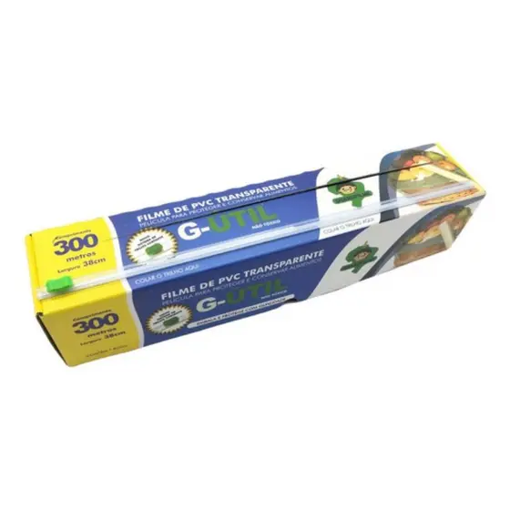 Filme Pvc Rolo 38x300m Com Cortador G-útil Un