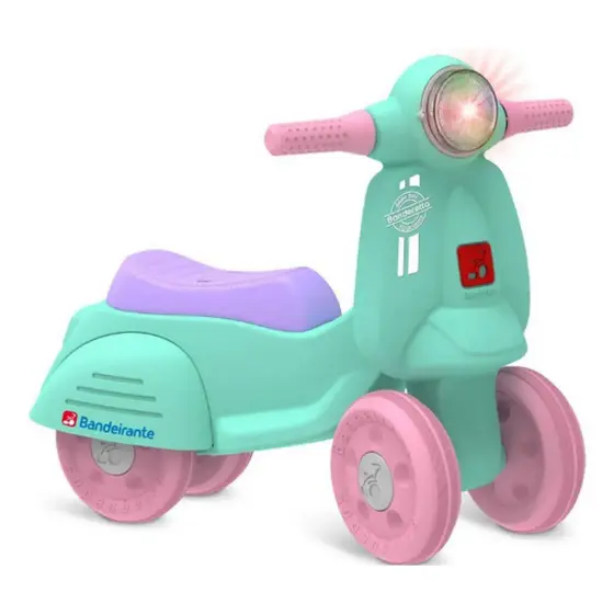 Veículo P/ Bebê Banderetta Equilíbrio VD/RS/LL | Verde/Rosa/Lilás | 1 ou 2 un