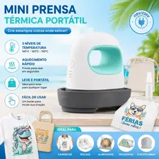 Mini Prensa Térmica Simples Máquina De Engomar Para Sacos De Roupas DIY 110/220V