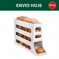 Porta Ovos 4 Andares Rolante: Organize até 30 Ovos com Estilo