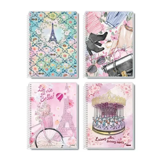 Caderno Universitário Credeal Bella 10 Matéria 160Fls 200x275mm Capa Dura