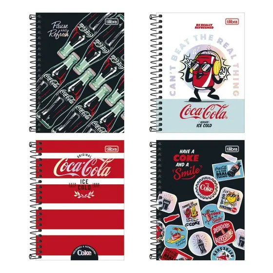 Caderno Universitário Tilibra Connect Coca-Cola 1 Matéria 80 Folhas