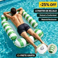 Boia Flutuante Inflável Reclinável Confortável Estável para Lazer e Diversão na Piscina Doméstica