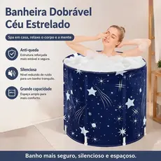 Banheira Dobrável Portátil para Adultos Banho Quente Spa Relaxante em Casa