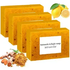 Sabonete Facial de Cúrcuma e Ácido Kójico, Sabonete Kójico, Sabonete para Limpeza Facial, Sabonete de Cúrcuma para Rosto