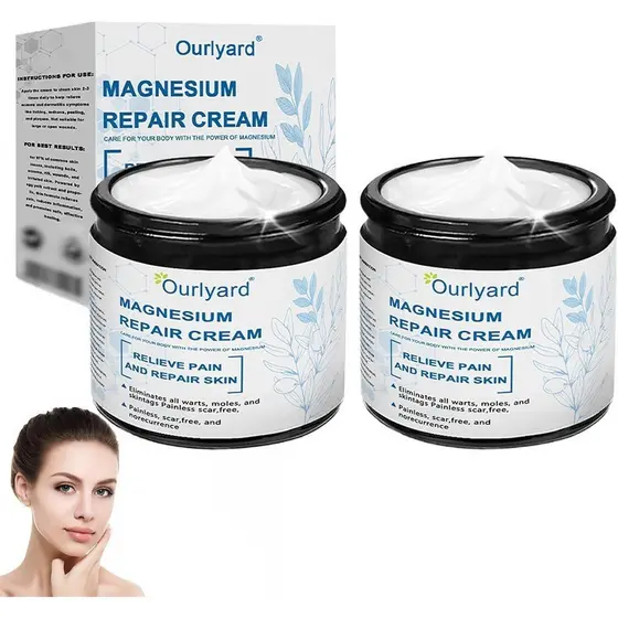 Creme reparador de pele Ourlyard Magnesium, Creme cicatrizante Ourlyard Magnesium, Cremes de reparação profissional, Ing