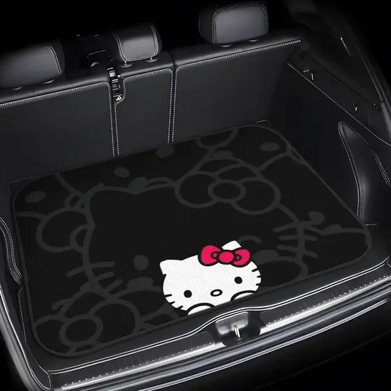 Tapete de porta-malas de carro Sanrio Hello Kitty - Tapete protetor de carga antiderrapante espessado, tapete lavável pa