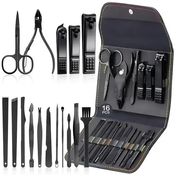 Kit 16 Pçs/Set Profissional Aço inoxidável Para Manicure Pedicure boa qualidade