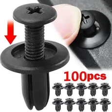Kit 100 /200 Presilhas Grampo Rebite 8mm Universal Parachoque Paralama Porta - JI SHOP
