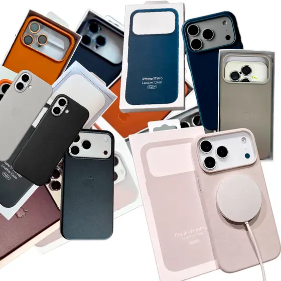 Capa Magsafe De Couro IPhone 17 17Pro 17 Pro Max + Película Câmera Capinha Com Indução Magnética