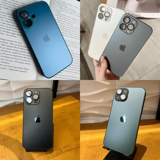 Capa AG Glass de Vidro Temperado Para iPhone 15 14 13 Pro/ProMax Alta Qualidade Premium