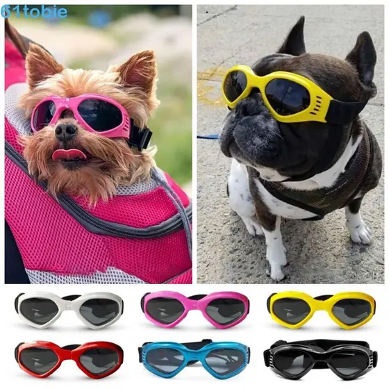 Óculos Para Cães TOBIE , De Sol Animais De Estimação Com Design De Furo De Ar Ajustável Respiráveis À Prova D'água Visão