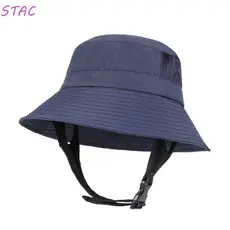 Chapéu de Praia STAC Ajustável à Prova d'Água para Pesca com Alça de Queixo, Chapéu de Sol de Aba Larga Dobrável R HUR