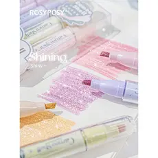 🔥 VENDA QUENTE 🔥 Para Fazer Anotações marcador texto Caneta Marcadora Rosyposy glitter Alto Valor De Cor Iluminador De