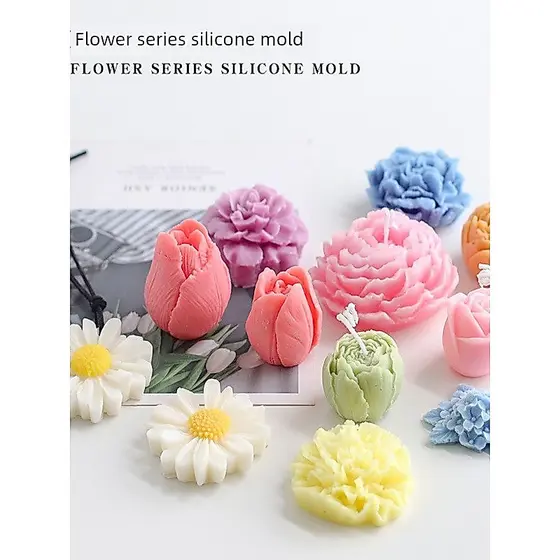 🔥 VENDA QUENTE 🔥 molde sabonete artesanal silicone​ Molde para Sabonete Artesanal molde de silicone floral 3D​ Meimu E