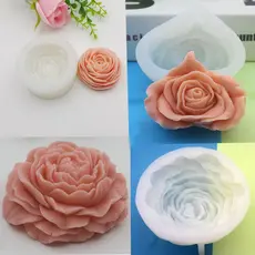 🔥 Fácil Desenformar 🔥 Molde para Sabonete Artesanal Presente DIY VENDA QUENTE Tridimensional Rosa Austin Caramelo Flor