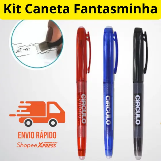 Kit Caneta Mágica para Tecido Apaga c/ Calor Fantasminha Costura Modelagem Patchwork Artesanato