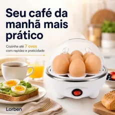 Cozedor de Ovos Elétrico Portátil para até 7 Ovos Bivolt 110V/220V Prático