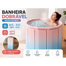 Banheira de Gelo Dobrável Adulto SPA Portátil 254L Estilo Ofurô 70cm com Drenagem Rápida