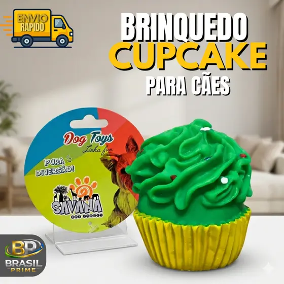 Brinquedo Cupcaye para Cachorro Pet Interativa Mordedor Resistente Anti Tédio Alívio para Gengiva