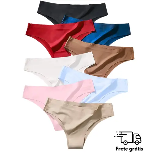 KIT 5 OU 10 Calcinha Corte a Laser Não Marca Escolha a Cor Sem Costura Premium Conforto