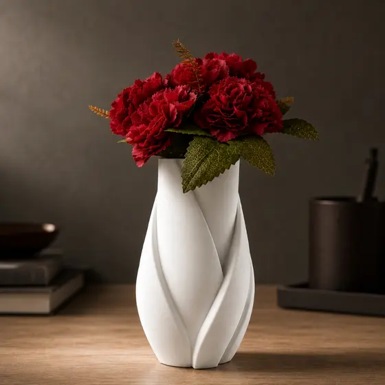 Vaso Decorativo Flora Moderno Resistente para Sala Quarto Escritório Aparador