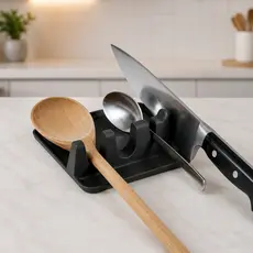 Suporte de Colher e Faca para Pia Organizador de Bancada Descanso de Utensílios Cozinha