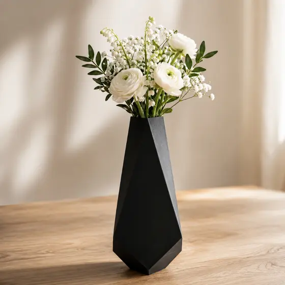 Vaso Decorativo Geométrico Atto Casa Vaso Moderno Minimalista Cachepot Luxo Sala Quarto Escritório