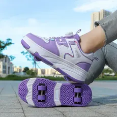 Meninos meninas adolescentes crianças sapatos de skate superior macio confortável respirável quatro rodas Runaway sapato