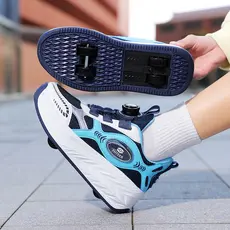 Sapatos de corrida com botão giratório, sapatos para meninas 2026 Novo estilo, sapatos esportivos infantis para skate, m