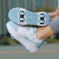 Tênis de corrida Velcro roda sapatos meninas andando meninos patins crianças patins esportes ao ar livre sapatos skate