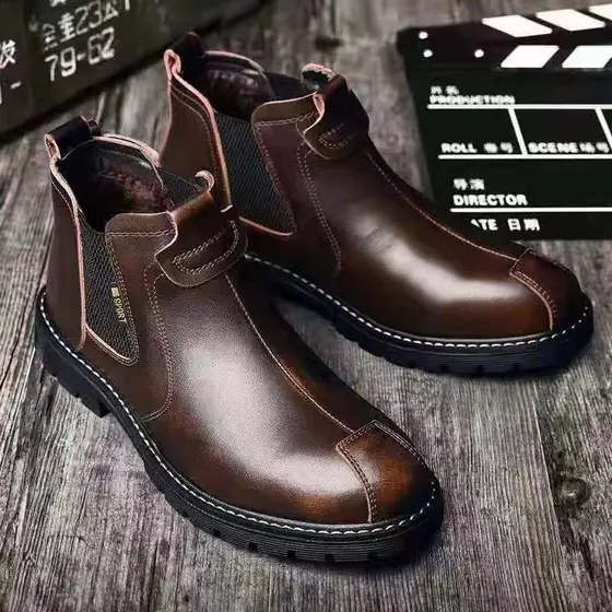 2026 Martin botas de couro masculino Retro botas de couro britânico Casual sapatos de alta qualidade curtas botas
