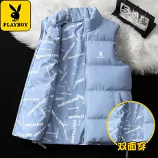 Huahua colete masculino de algodão para baixo inverno 2024 novo estilo engrossado colete térmico colete jaqueta masculin