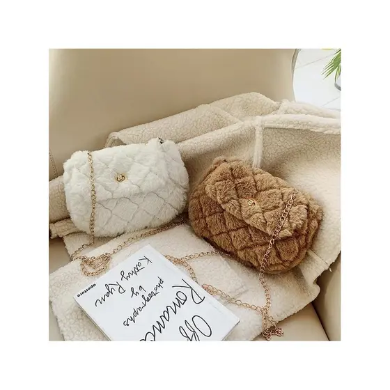 Outono inverno estilo peludo pequeno saco feminino 2020 inverno novo estilo na moda versão coreana na moda saco do mensa